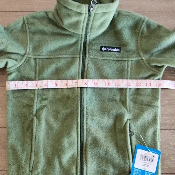 Columbia Steens Mt II Fleece Jacket Youth XS Pine Green Full Zip Outdoor NWT - Picture 4 of 9